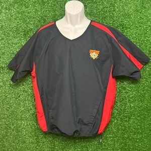 Mens Authentic Cooperstown Baseball Short Sleeve Cage Jacket Size medium